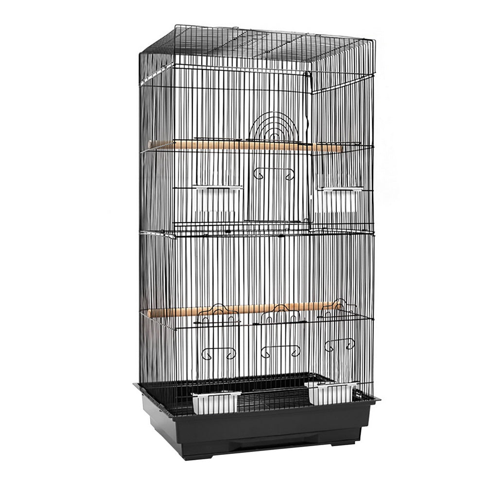 Medium Bird Cage with Perch - Black