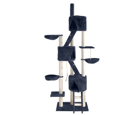 244cm Multi Level Cat Scratching Post Grey - Image 4
