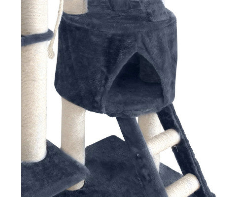 244cm Multi Level Cat Scratching Post Grey - Image 7