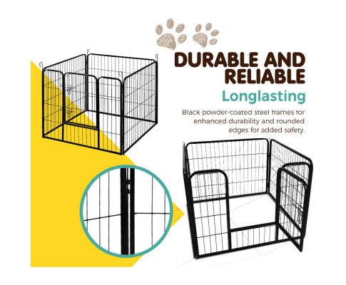 8 Panel Pet Playpen - 80x60cm - Image 4