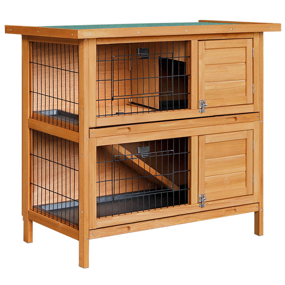 2 Storey Wooden Rabbit Hutch