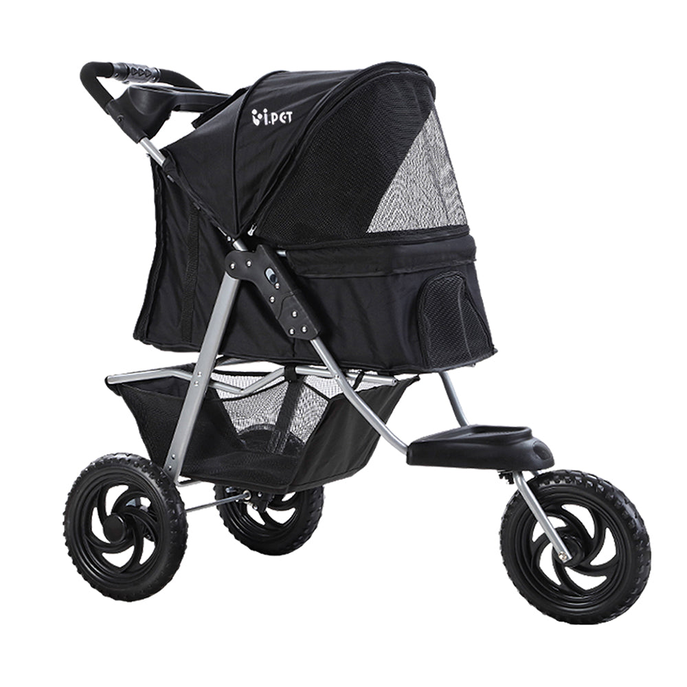 Pet Stroller/Dog Carrier/Foldable Pram - Large - Black
