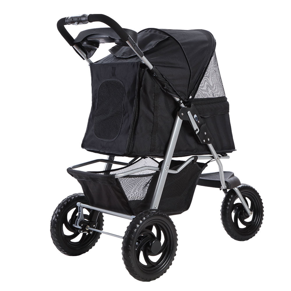 Pet Stroller/Dog Carrier/Foldable Pram - Large - Black - Image 3
