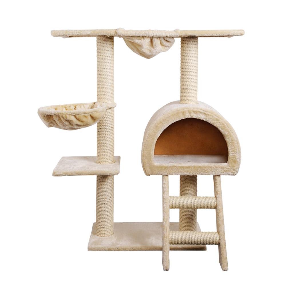 100cm Multi Level Cat Scratching Post - Beige