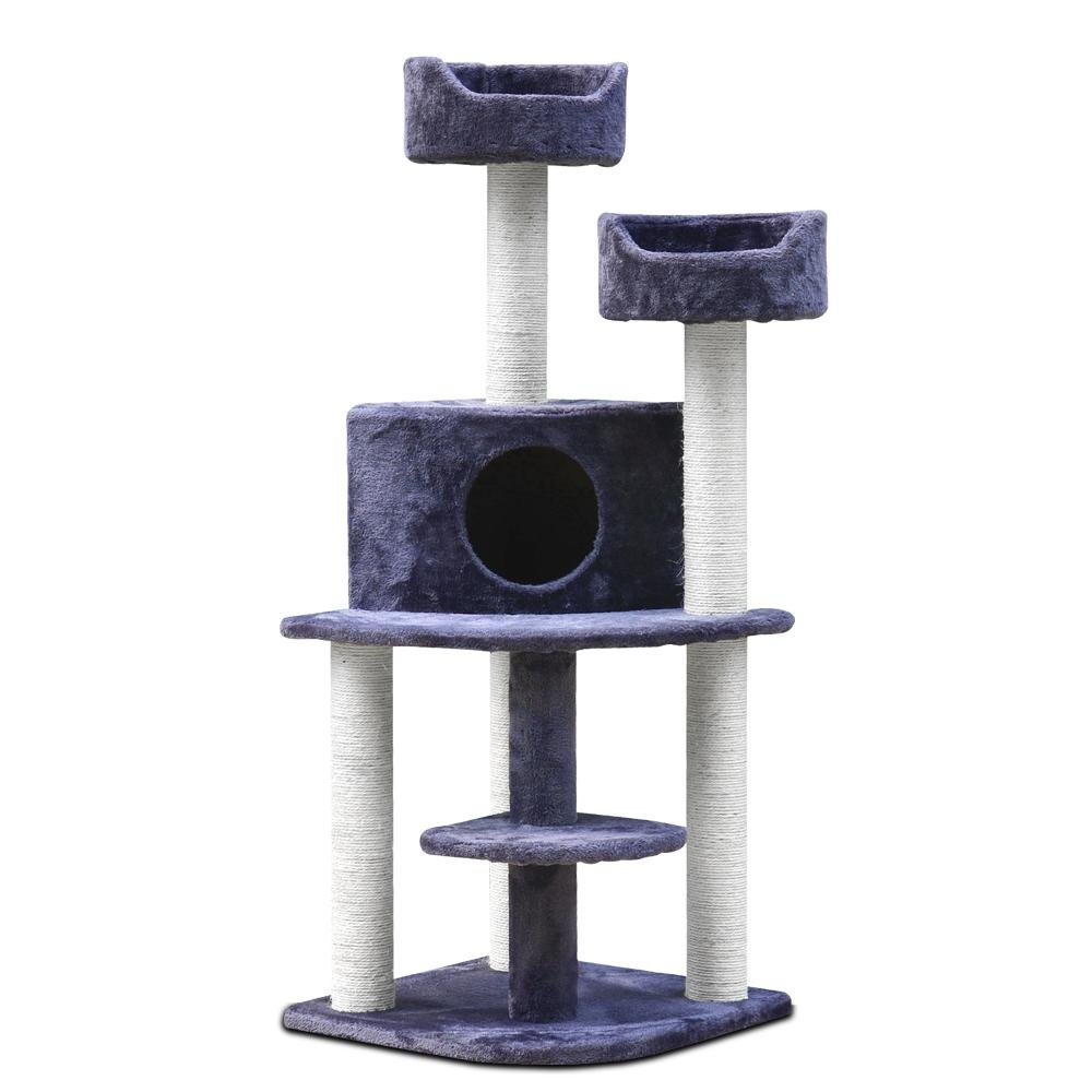 126cm Multi Level Cat Scratching Tree - Grey